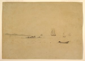 Point of Land with a Lighthouse, ca. 1880 by Winslow Homer