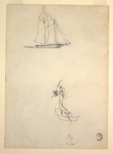 Schooner and Three Dinghies, 1881