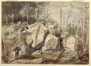Setting a Squirrel Trap, ca. 1855