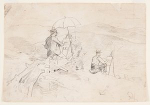 Study for "Artists Sketching in the White Mountains" and "The Artist in the Country", 1868 by Winslow Homer
