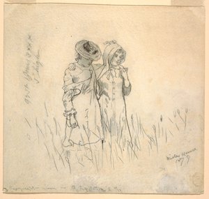 Two Girls in a Field, 1879 by Winslow Homer