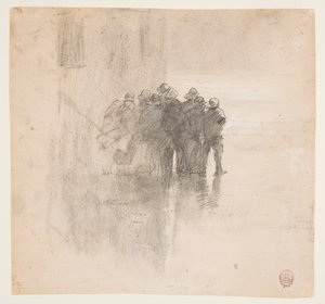 Fishermen in Oilskins, Cullercoats, England