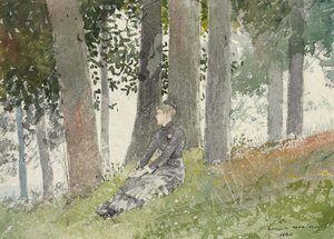Girl Seated in a Grove