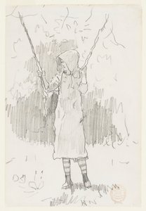 Girl on a Swing by Winslow Homer