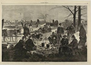 Halt of a Wagon Train by Winslow Homer