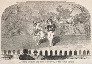 La Petite Angelina and Miss C. Thompson, at the Boston Museum, 1859