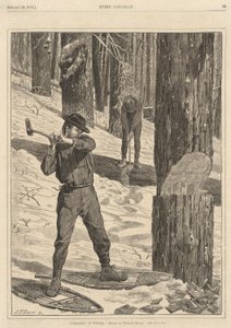 Lumbering in Winter, from Every Saturday, January 28, 1871