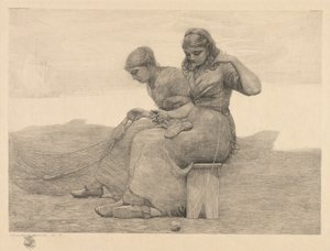 Mending the Tears, 1888 by Winslow Homer