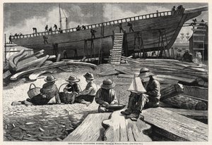 Ship-Building, Gloucester Harbor by Winslow Homer