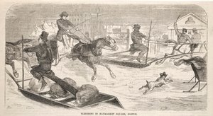 Sleighing in Haymarket Square, Boston by Winslow Homer