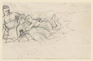 Standing Man Looking Toward Two Drowning Figures (Study for Undertow) by Winslow Homer