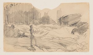 Study for "Ouananiche Fishing," Lake St. John by Winslow Homer