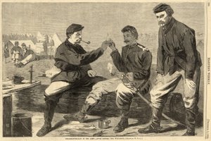 Thanksgiving-Day in the Army - After dinner: The WishBone by Winslow Homer