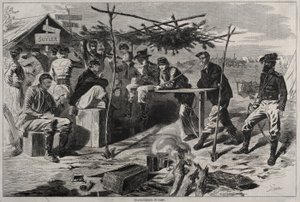 Thanksgiving in Camp by Winslow Homer