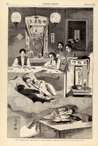 The Chinese in New York--Scene in a Baxter Street Club-House, from Harper