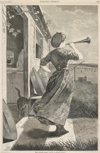 The Dinner Horn by Winslow Homer