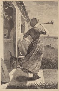 The Dinner Horn by Winslow Homer