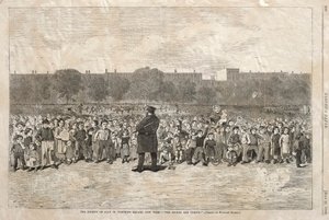 The Fourth of July in Tompkins Square, New York - "The Soldiers Are Coming" by Winslow Homer