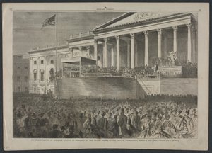 The Inauguration of Abraham Lincoln as President of the United States, at the Capitol, Washington, March 4, 1861 by Winslow Homer