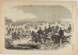 The Union Cavalry and Artillery Starting in Pursuit of the Rebels up the Yorktown Turnpike by Winslow Homer