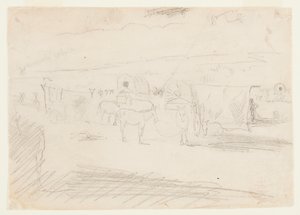 Train of Army Wagons
