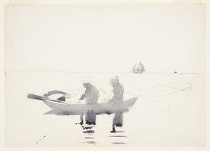 Two Figures in a Rowboat by Winslow Homer