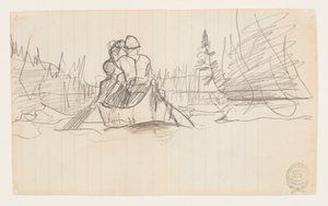 Two Men in a Canoe