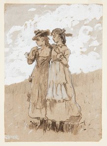 Two Young Girls by Winslow Homer