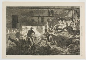Winter-Quarters in Camp—The Inside of a Hut