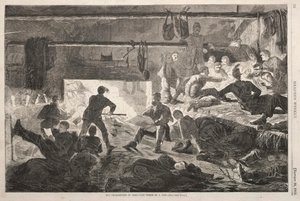 Winter Quarters in Camp - The Inside of a Hut