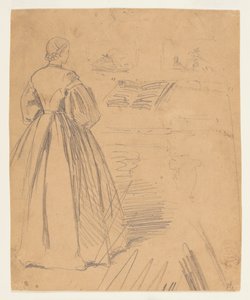 Woman Standing Before a Piano by Winslow Homer