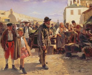 The Organ Grinder by Wladimir Jegorowitsch Makowski