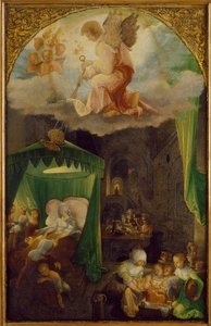 The Nativity of the Virgin, ca 1521 by Wolf Huber