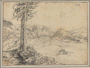The Rapids of the Danube near Grein by Wolf Huber