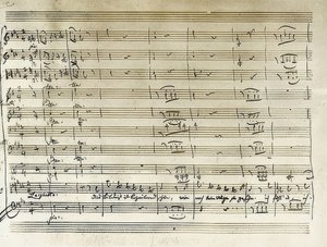 Autograph Manuscript of the Beginning of Tamino