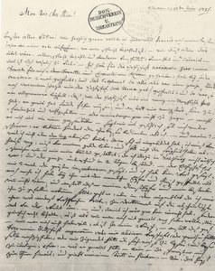 Autograph Letter to His Father. Vienna, June 13, 1781 by Wolfgang Amadeus Mozart