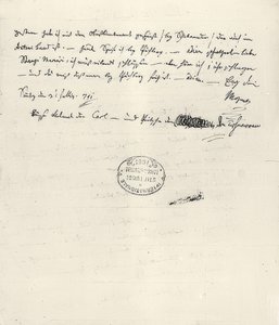 Wolfgang Amadeus Mozart (1756-1791) Austrian Composer. Autograph Letter to His Wife Constanze. July 31, 1791 by Wolfgang Amadeus Mozart