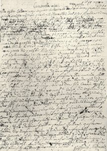 Wolfgang Amadeus Mozart (1756-1791) Austrian Composer. Autograph Letter to his Sister Nannerl. Naples, March 19, 1770 by Wolfgang Amadeus Mozart