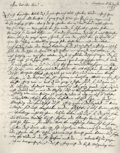Wolfgang Amadeus Mozart (1756-1791) Austrian Composer. Autograph Letter to His Father. Vienna, December 6, 1783 by Wolfgang Amadeus Mozart