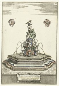 Hexagonal Basin on a Raised Platform with Steps (Architectura Curiosa Nova)