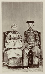 Chinese Bridal Couple from Ternate by Woodbury and Page