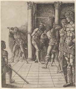 Flagellation of Christ, with the Pavement by Workshop of Andrea Mantegna