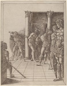 Flagellation of Christ, with the Pavement by Workshop of Andrea Mantegna