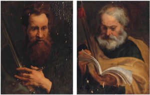 Pendants of apostles Saint Paul and Saint Thomas