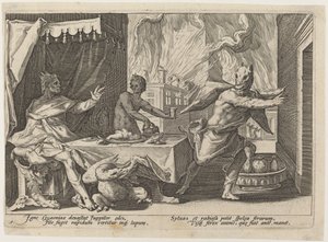 Lycaon Changed into a Wolf by Workshop of Hendrick Goltzius, after Hendrick Goltzius