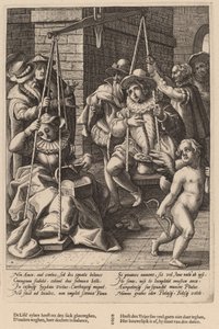 The Scales of Marriage by Workshop of Hendrick Goltzius, after Karel van Mander I