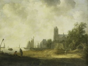 View of Dordrecht by Wouter (or Knijff) Kniff