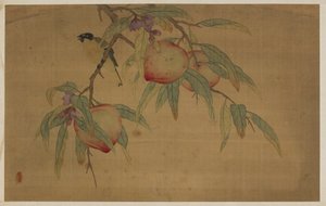 Bird, Fruit, and Flowers by Wu Zhang