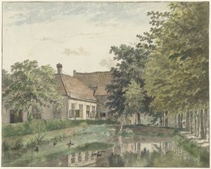 View of the Country House Watergoor near Nijkerk by Wybrand Hendriks