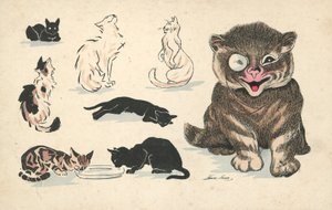 Fat Cat, Wearing Monocle, Alongside Various Less Favoured Pussies by Xavier Sager